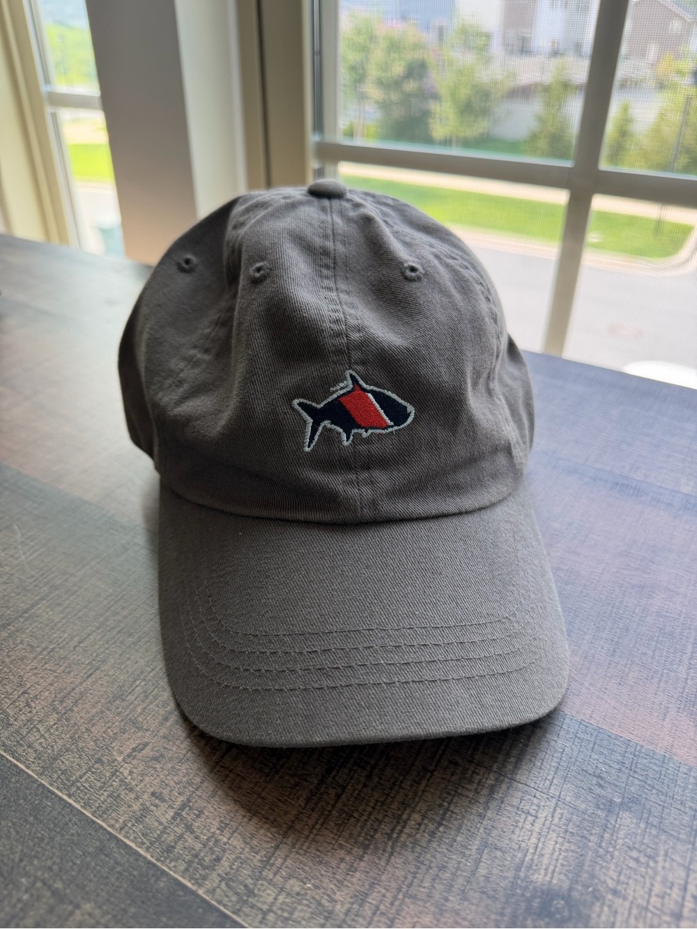 Men's Gray FIsh Hippie co. Baseball Cap